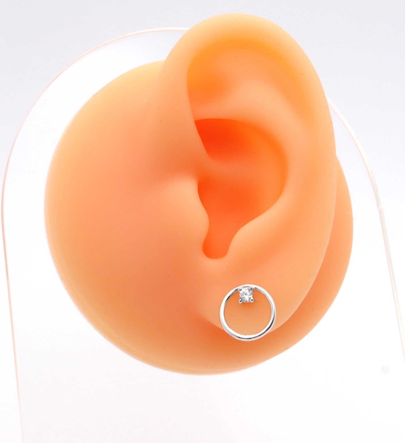 Pendientes Plata 925mls Aro Circonita blanca