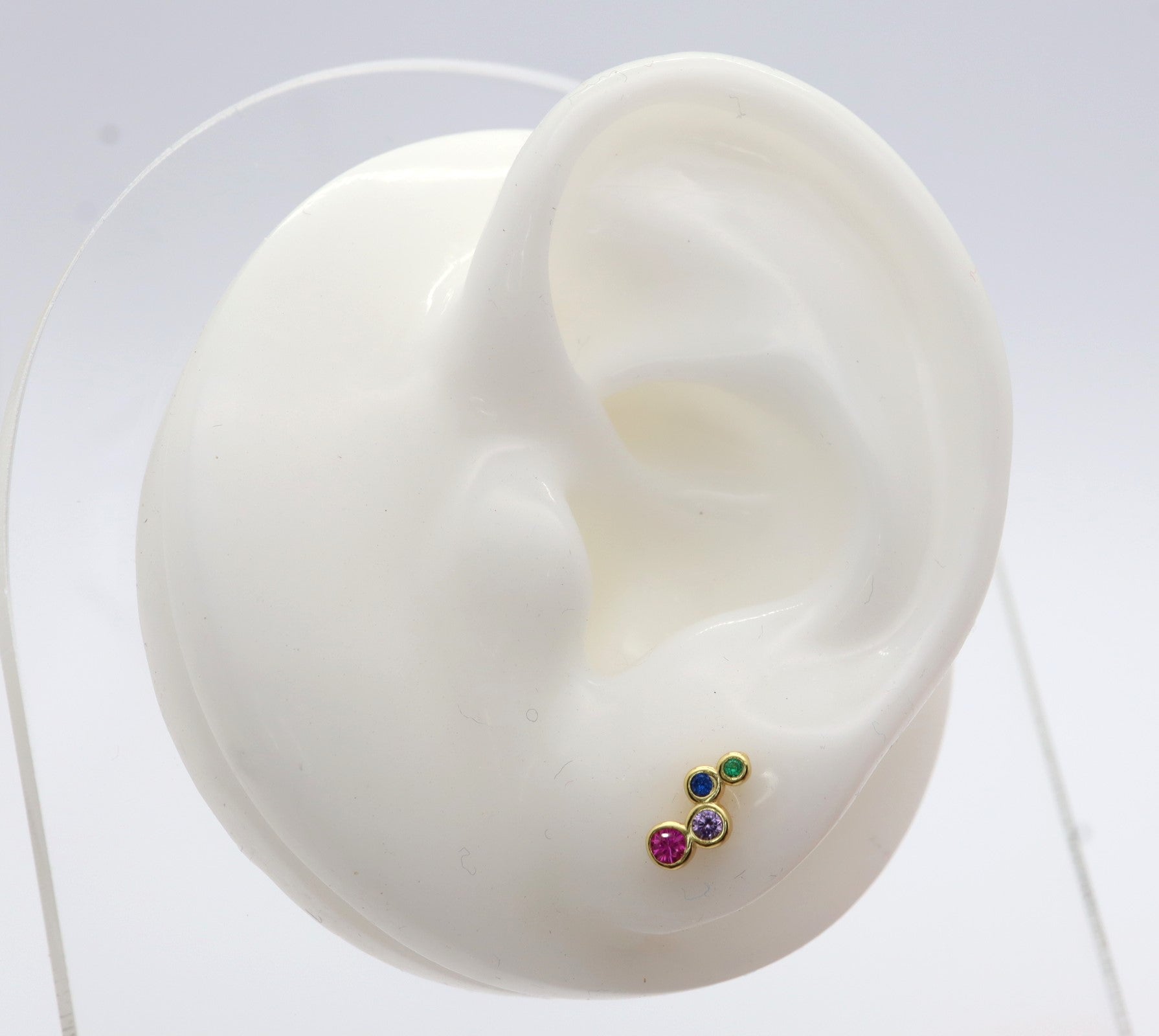 Pendientes Plata 925mls baño Oro 18 Kilates Circonitas 4 colores