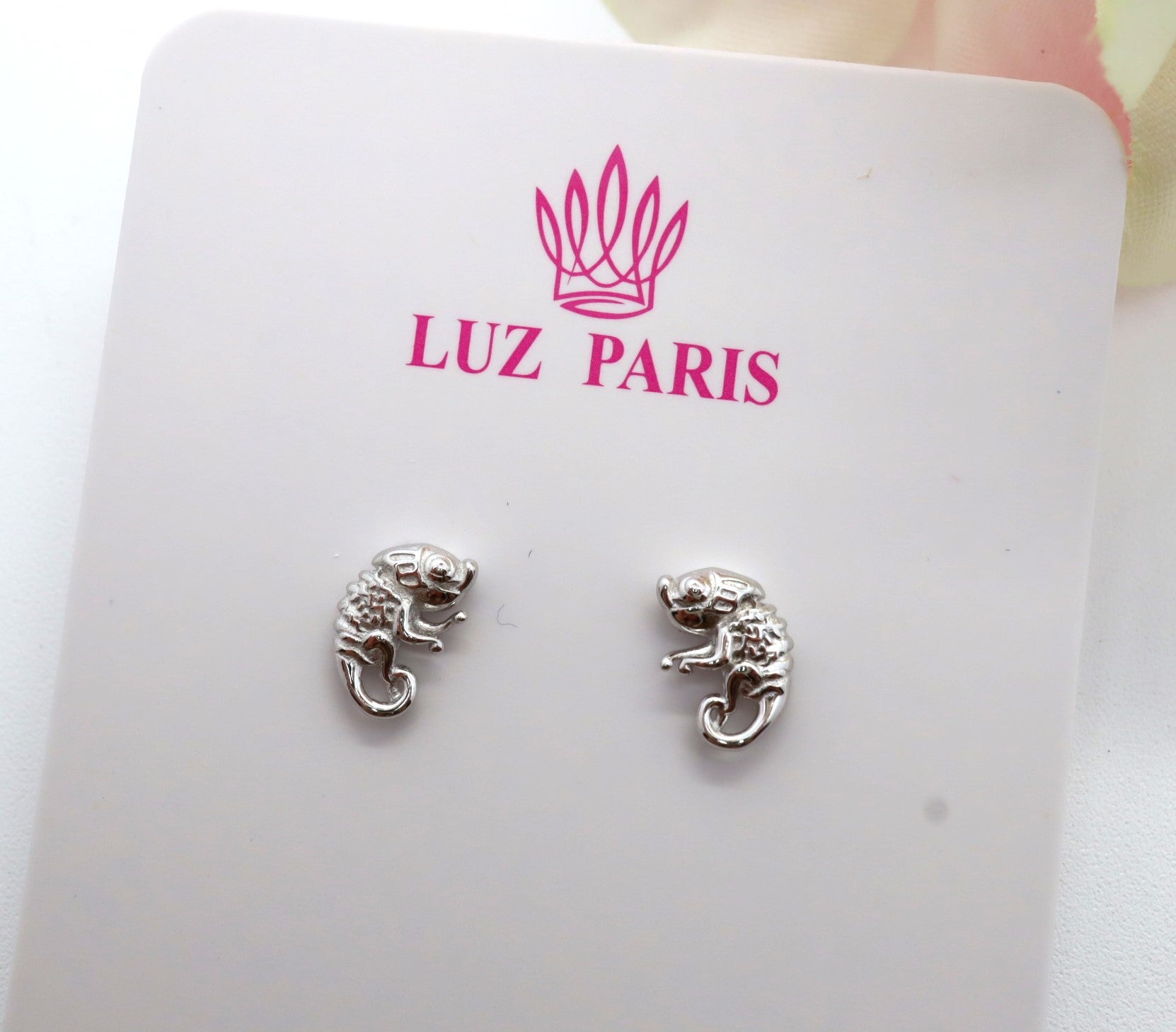Pendientes Plata 925mls Camaleón | animales
