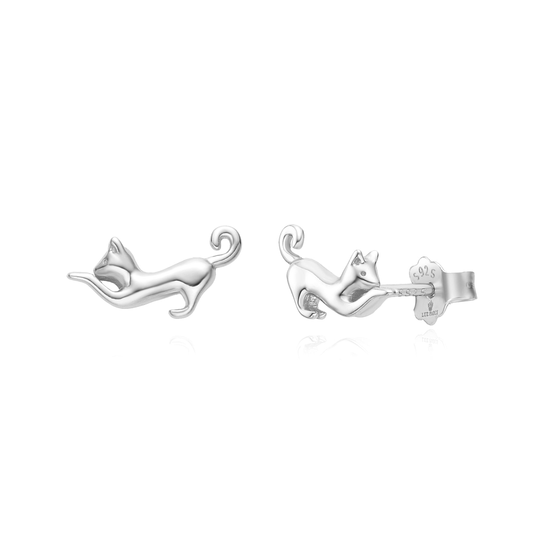 Pendientes Plata 925mls Gato | Animales