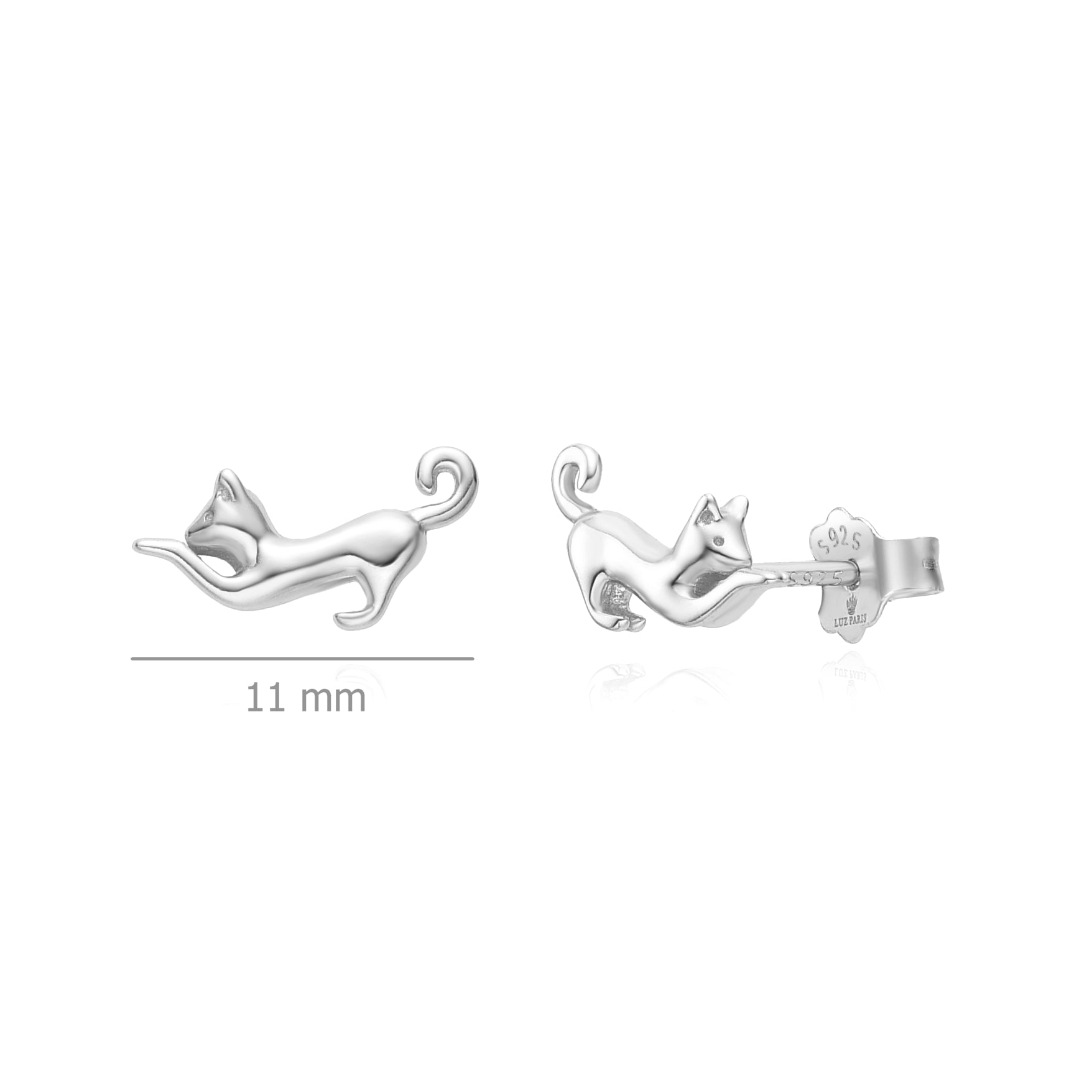 Pendientes Plata 925mls Gato | Animales