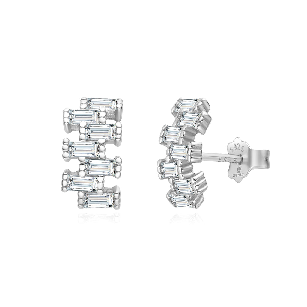 Pendientes Plata 925mls Circonitas blancas