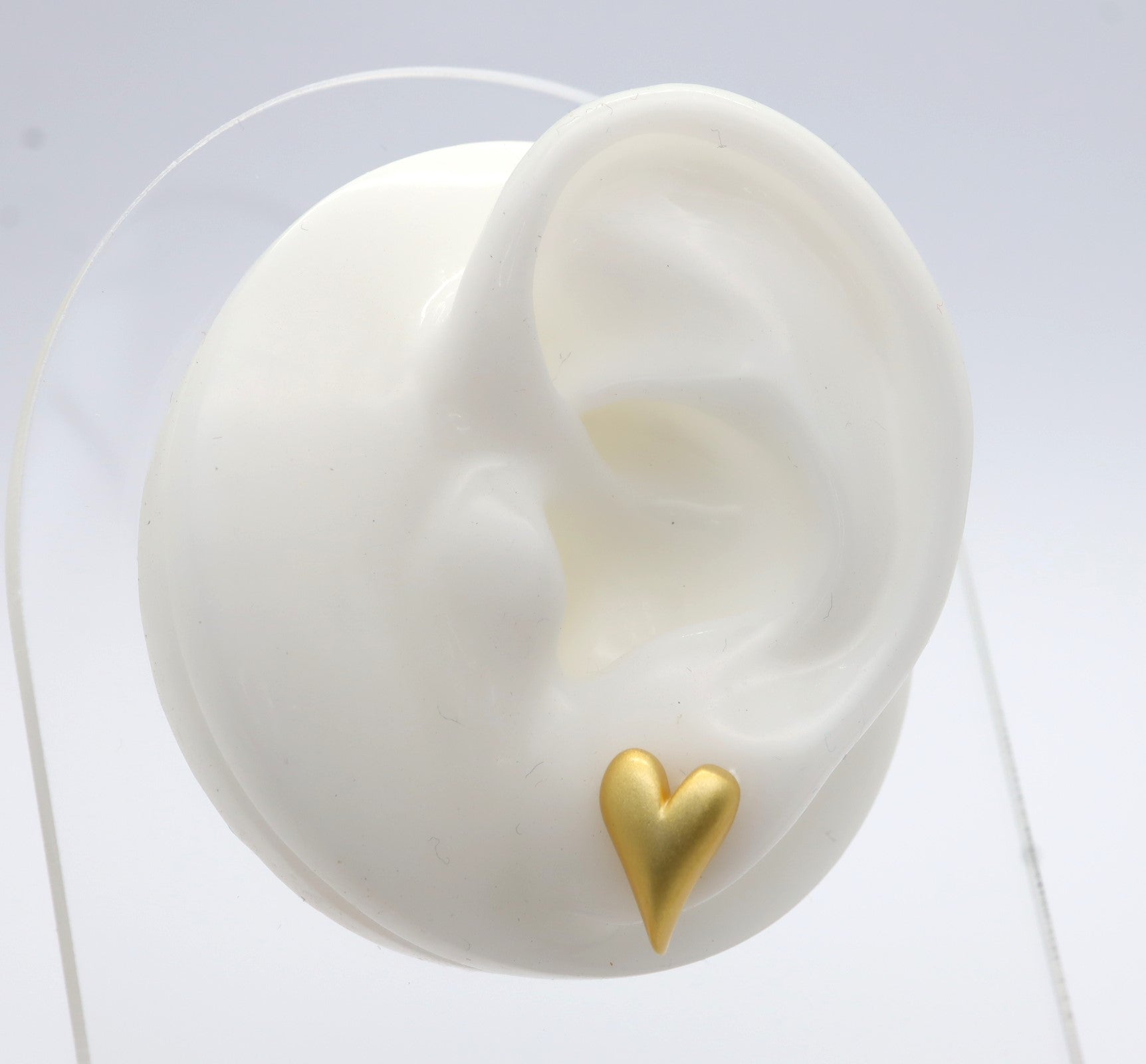 Pendientes Plata 925mls baño Oro 18 Kilates Corazón diseño original