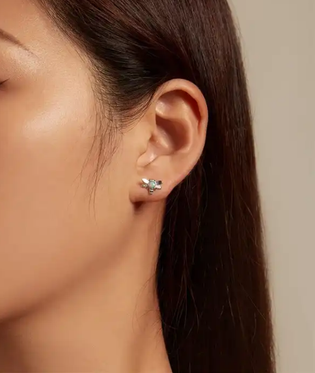 Pendientes Plata 925mls Libélula ópalo lab.