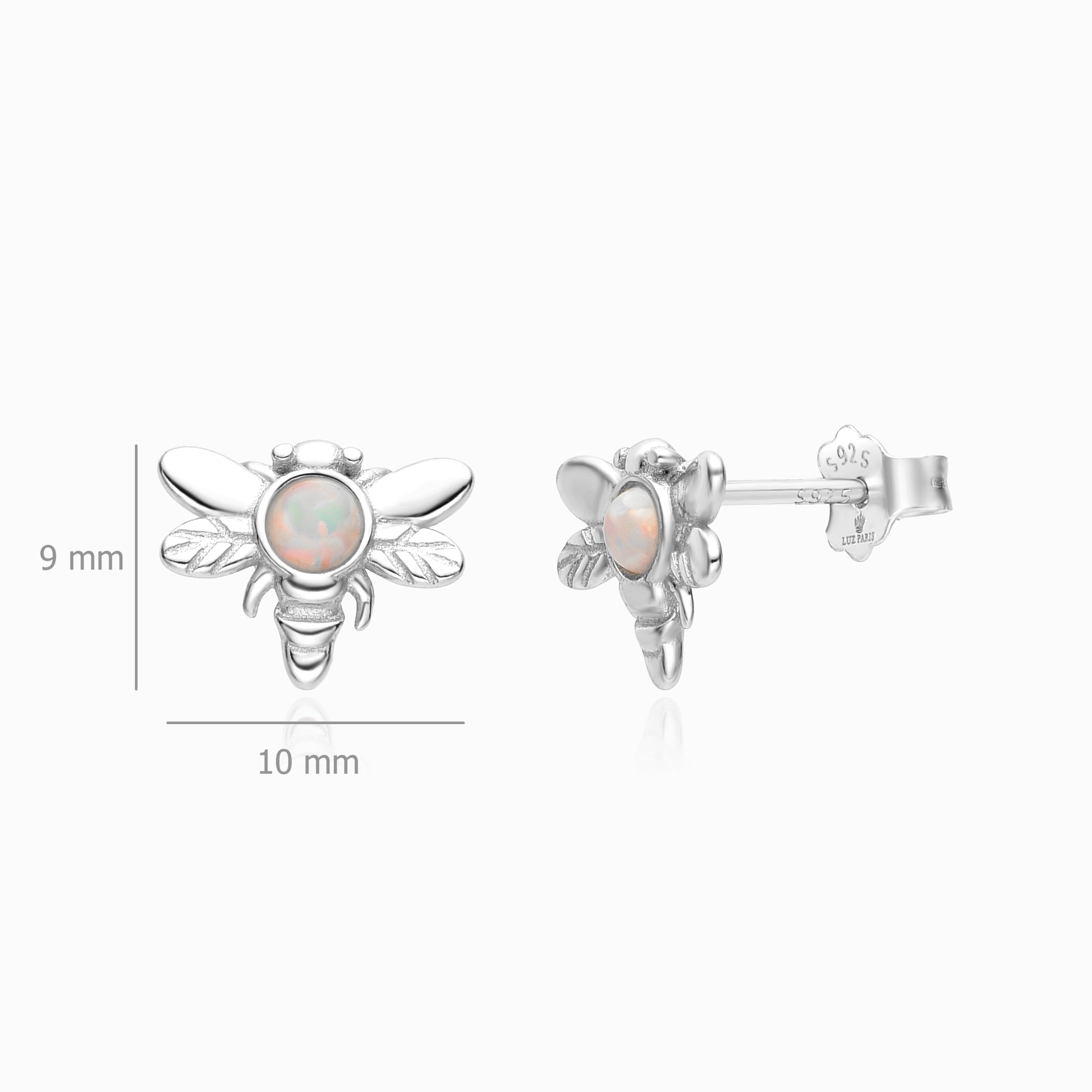 Pendientes Plata 925mls Libélula ópalo lab.