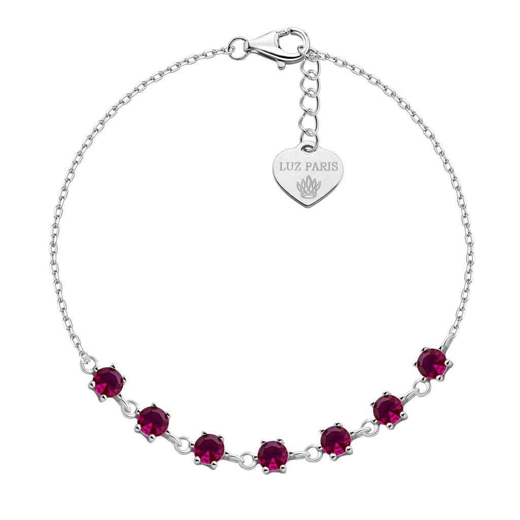 Pulsera Plata 925mls Circonitas rosas