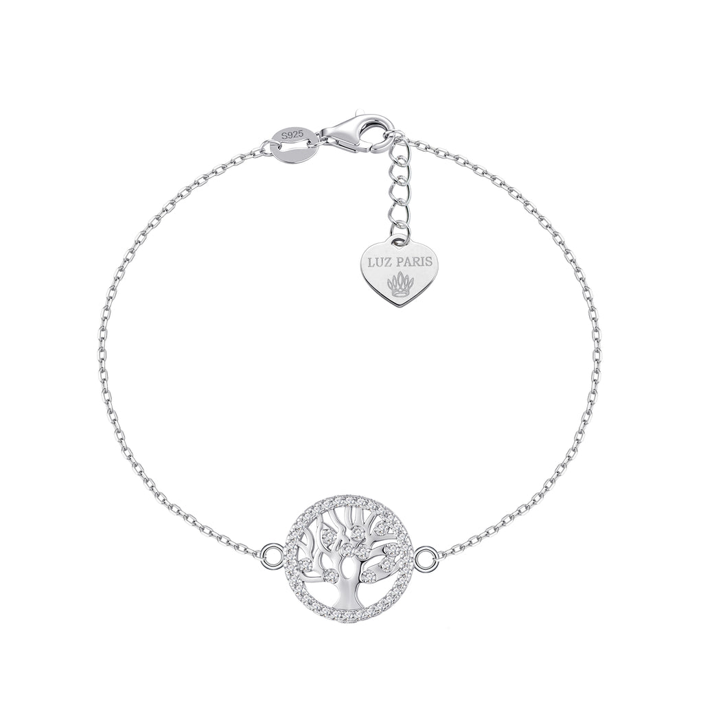 Pulsera Plata 925 Árbol de la Vida Ajustable | Amuleto Protección Mujer | Regalo Significativo Joyería Fina Hecha a Mano