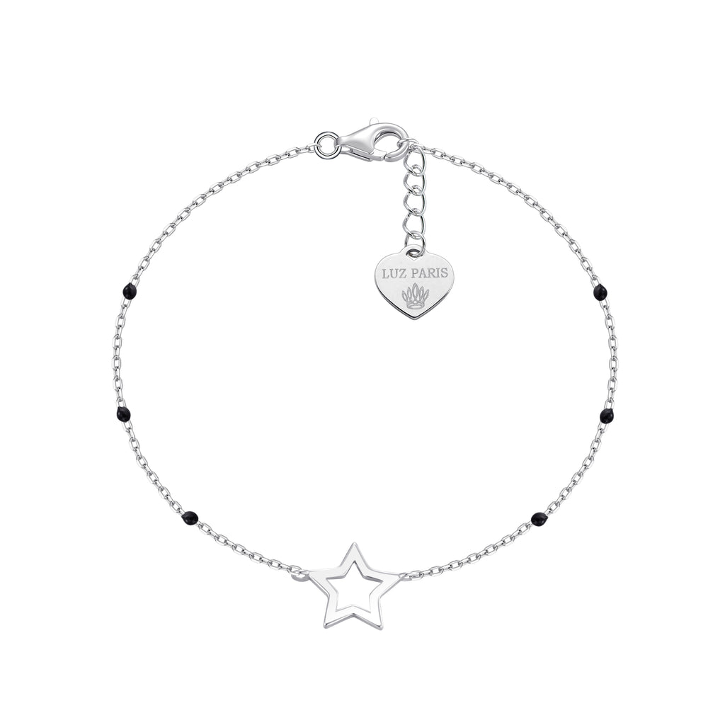 Pulsera Plata 925 con Estrella | Joyería Minimalista Mujer | Regalo Simbólico Hecho a Mano | Pulsera Ajustable Plata de Ley