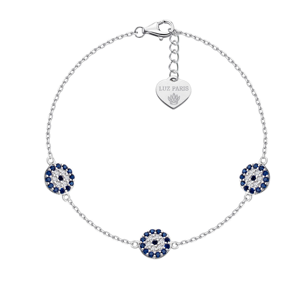 Pulsera Plata 925 Ojo Turco | Amuleto de Protección Contra Mal de Ojo | Joyería Hecha a Mano Mujer | Regalo Espiritual Ajustable