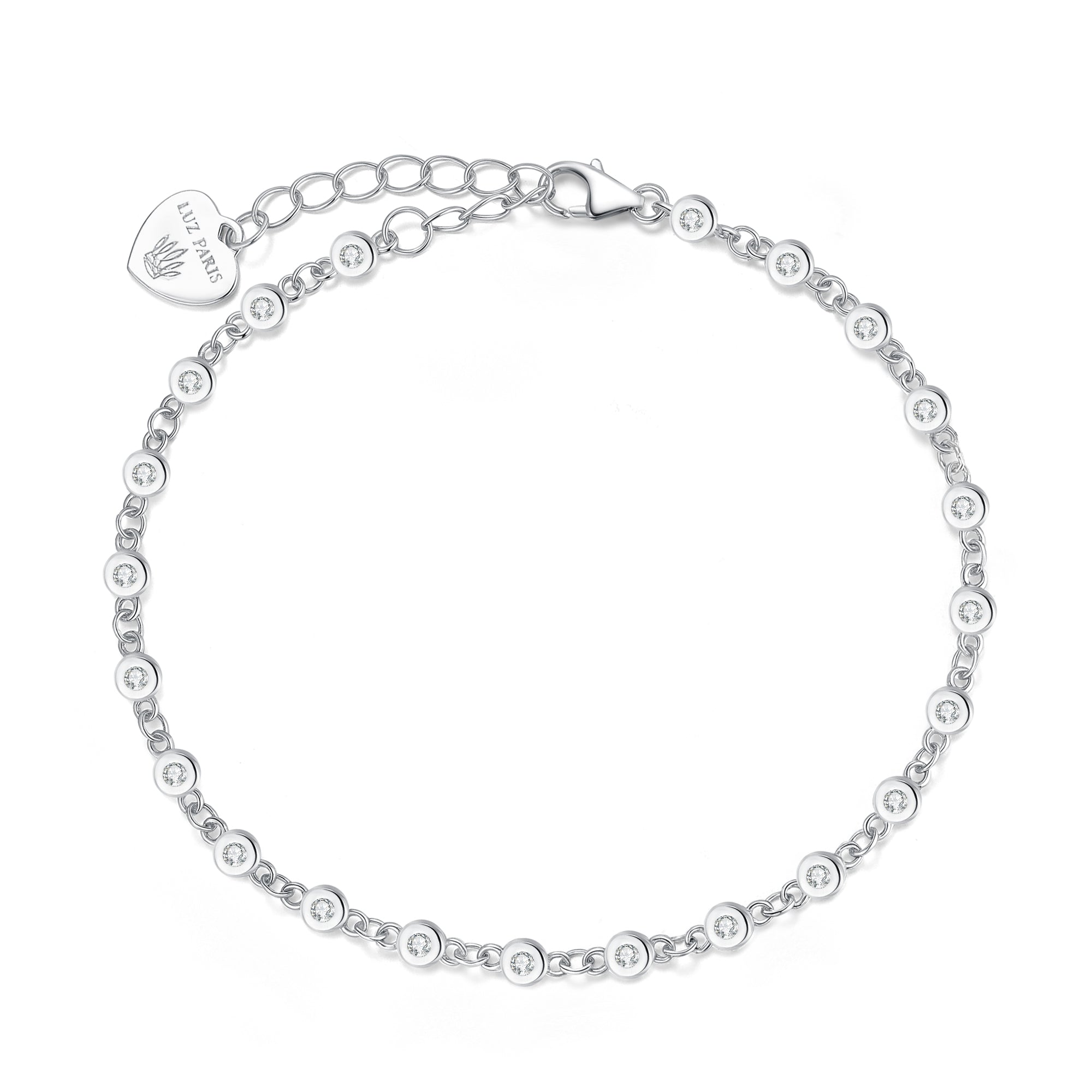 Pulsera Plata 925mls con Circonitas Blancas Redondas | Elegancia, Brillo y Estilo Atemporal