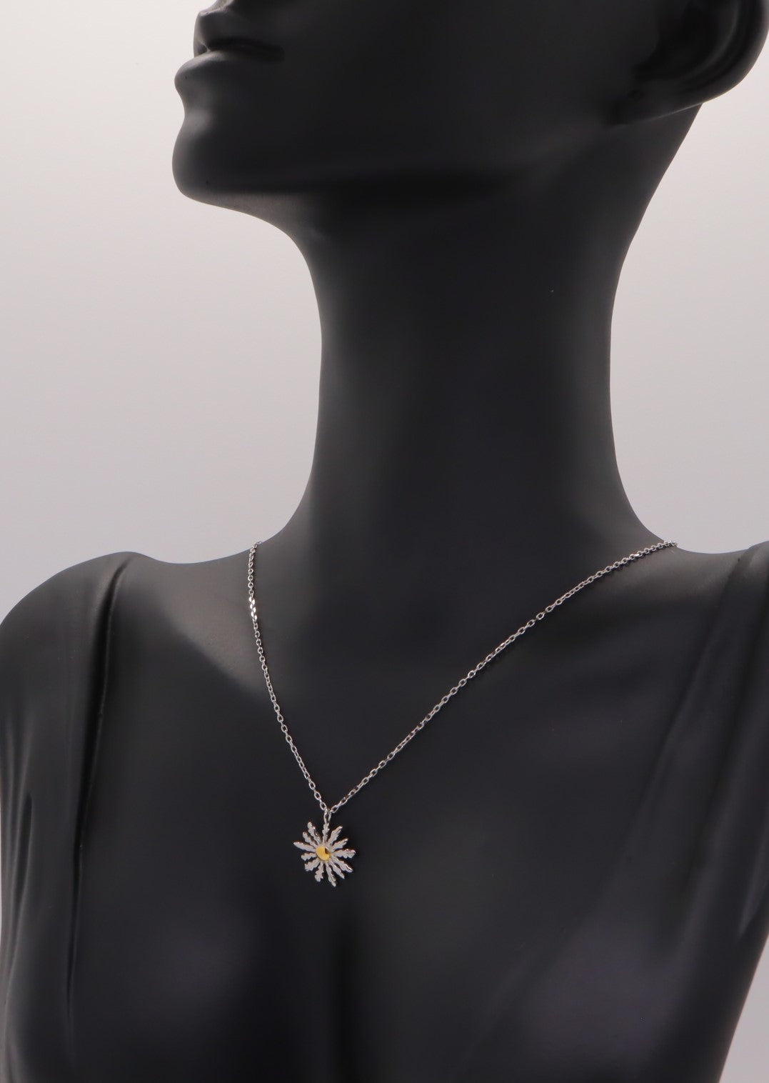 Collar Plata 925mls Eguzkilore bicolor baño Oro 18k