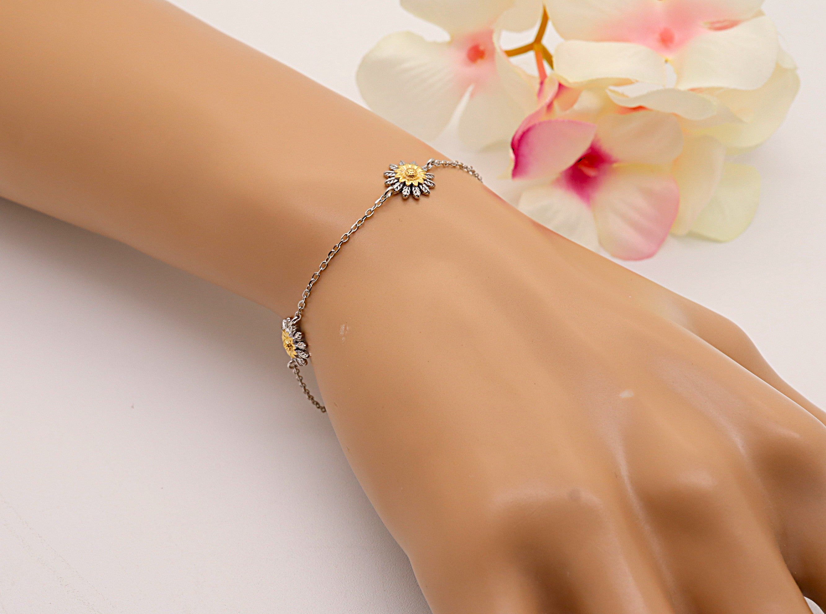 Pulsera Plata 925mls 3 Eguzkilore bicolor baño Oro 18k | Protección, Tradición y Elegancia | Joyería Vasca