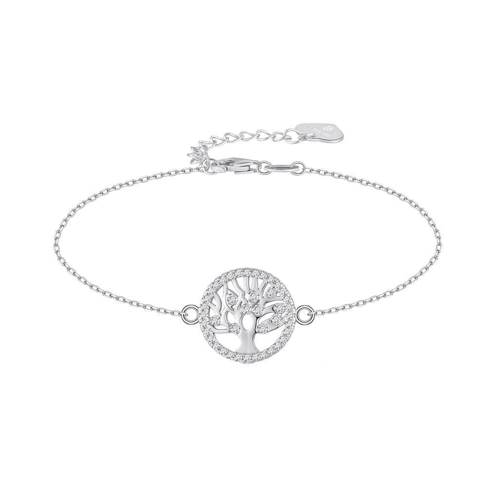 Pulsera Plata 925 Árbol de la Vida Ajustable | Amuleto Protección Mujer | Regalo Significativo Joyería Fina Hecha a Mano