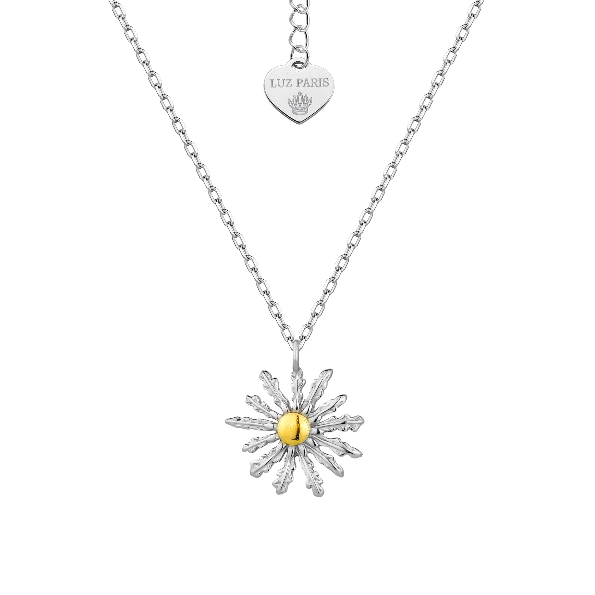 Collar Plata 925mls Eguzkilore bicolor baño Oro 18k