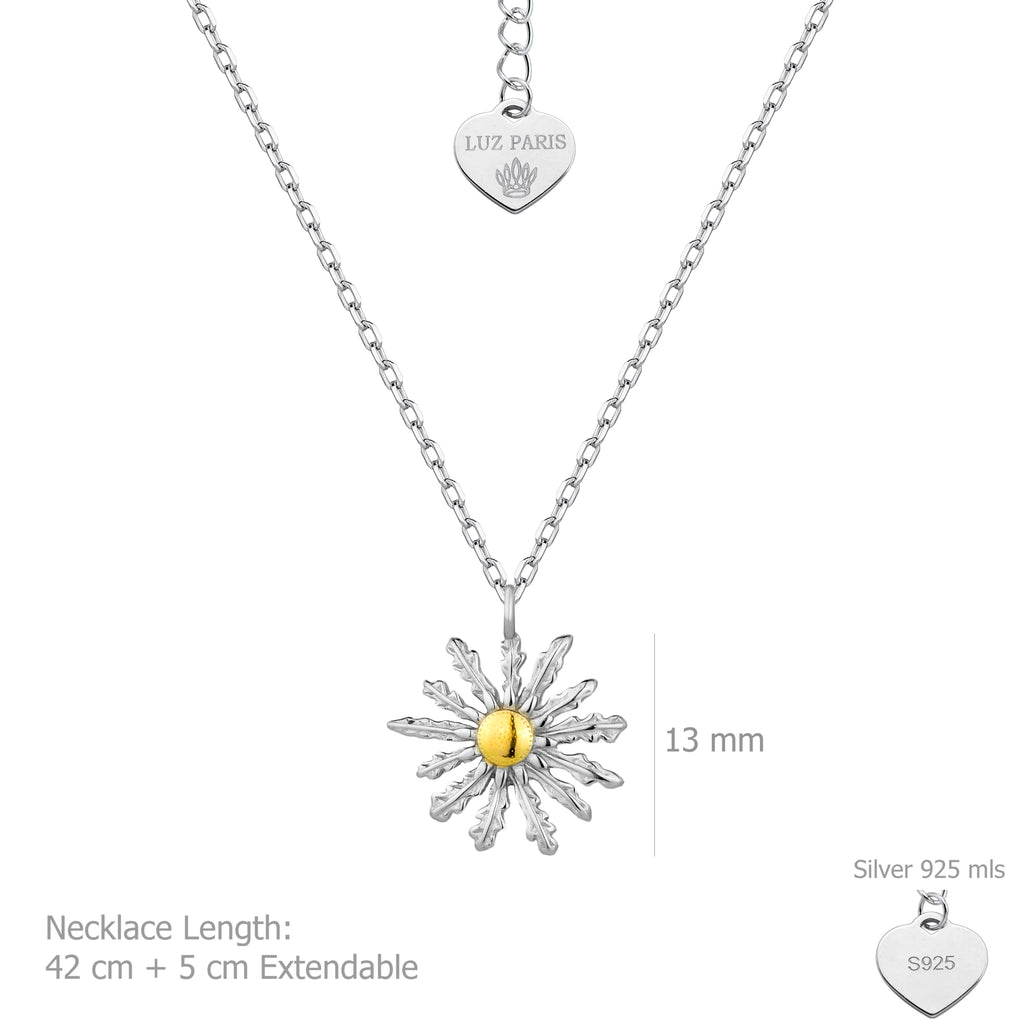 Collar Plata 925mls Eguzkilore bicolor baño Oro 18k