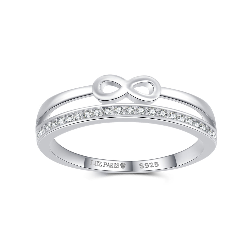 Anillo Plata 925mls Infinito con Circonitas blancas