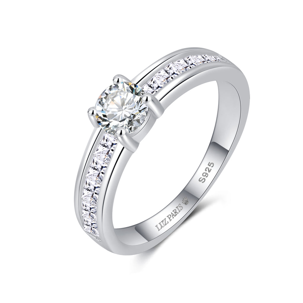 Anillo Plata 925mls Blanco Circonitas