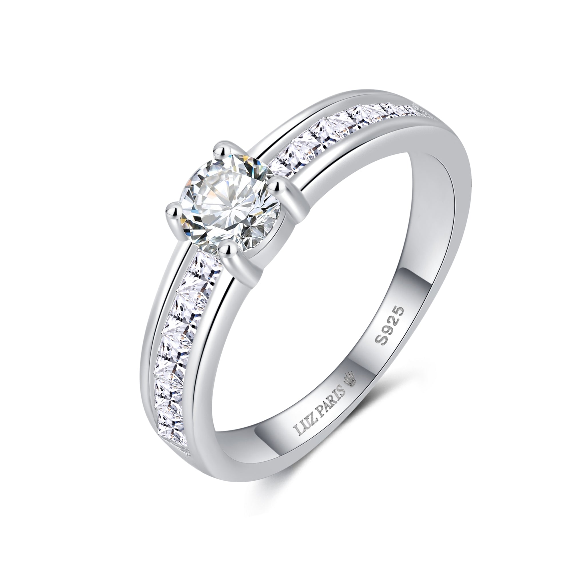 Anillo Plata 925mls Blanco Circonitas