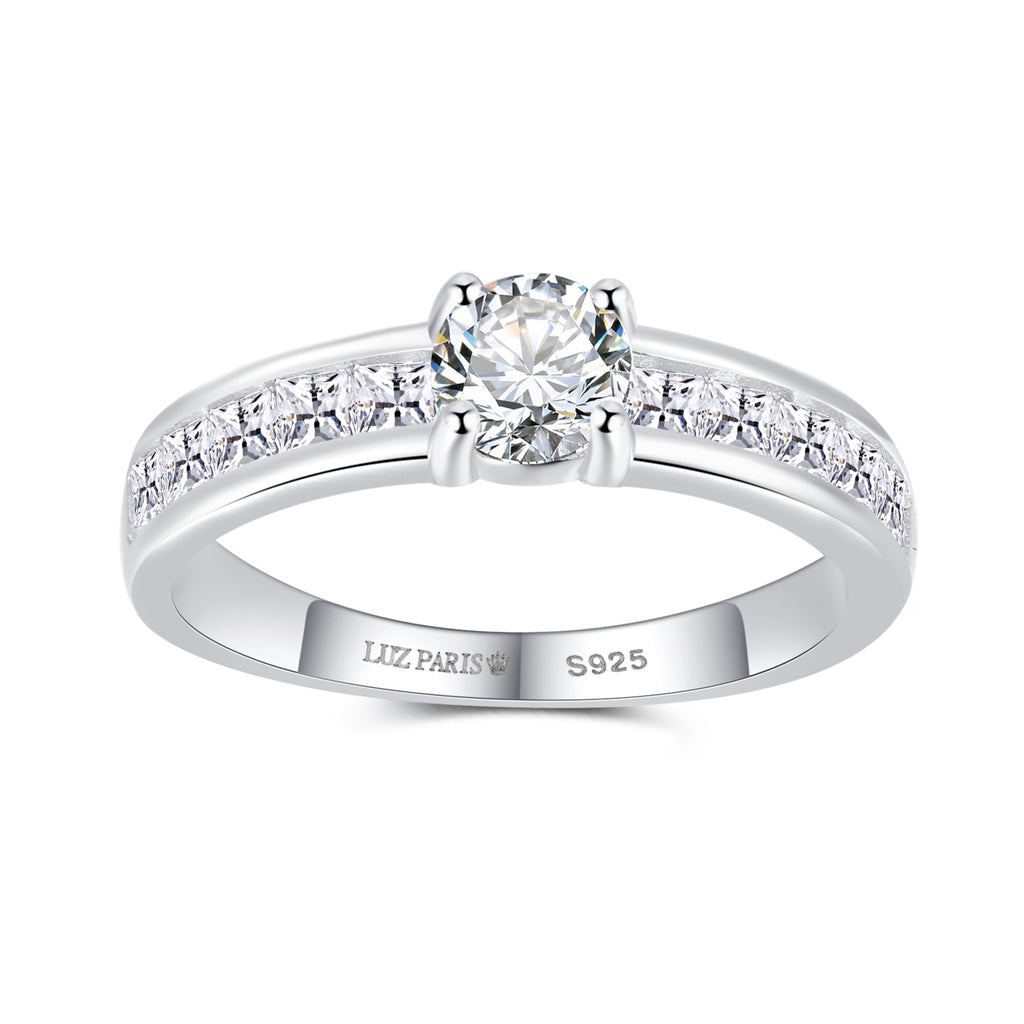 Anillo Plata 925mls Blanco Circonitas