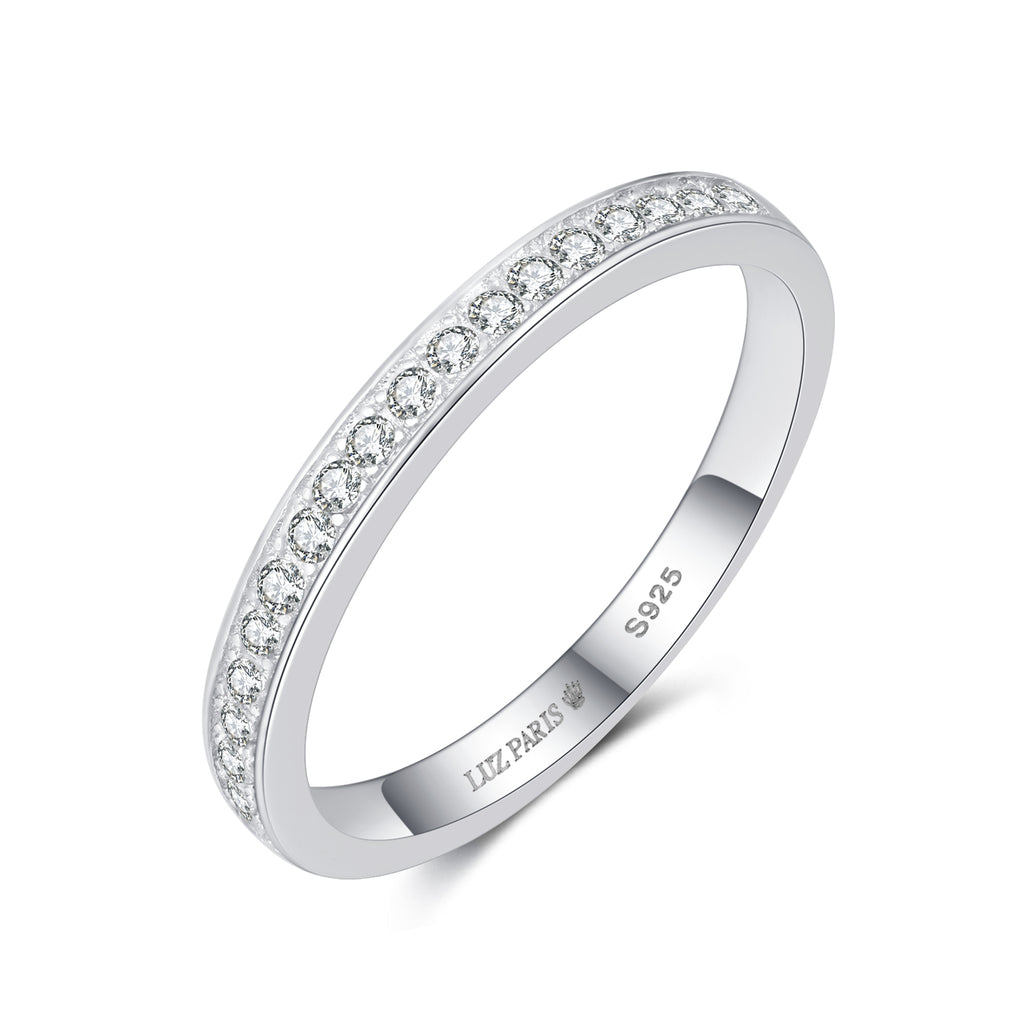 Anillo Plata 925mls Blanco con Circonitas