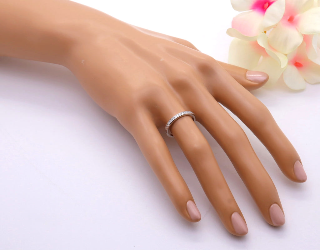 Anillo Plata 925mls Blanco con Circonitas