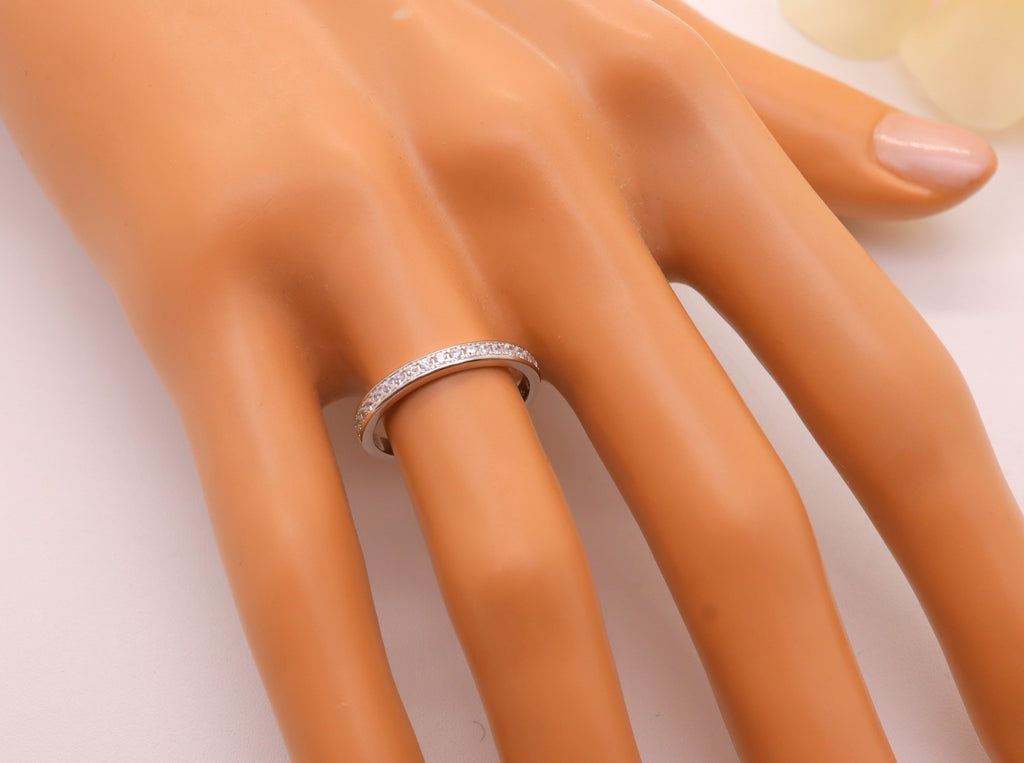 Anillo Plata 925mls Blanco con Circonitas