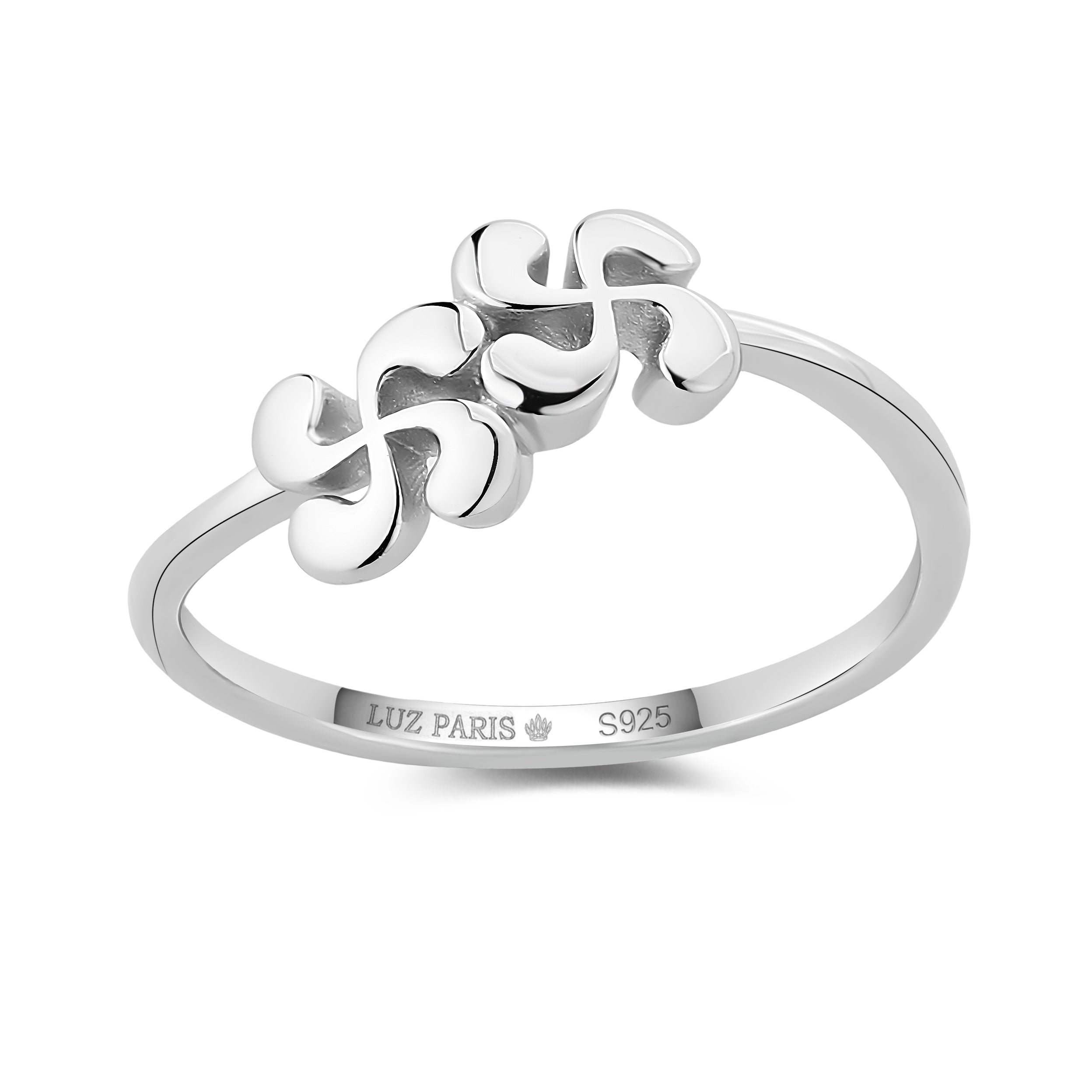 Anillo Plata 925mls Lauburu doble (6 tallas disponible)