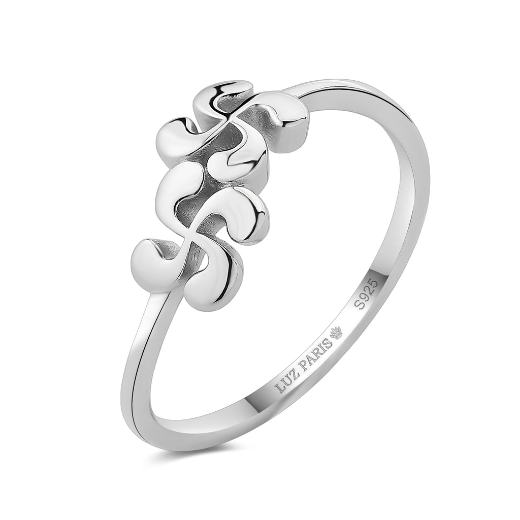 Anillo Plata 925mls Lauburu doble (6 tallas disponible)