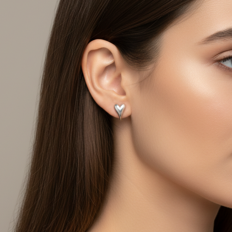 Pendientes Plata 925mls Corazón diseño original