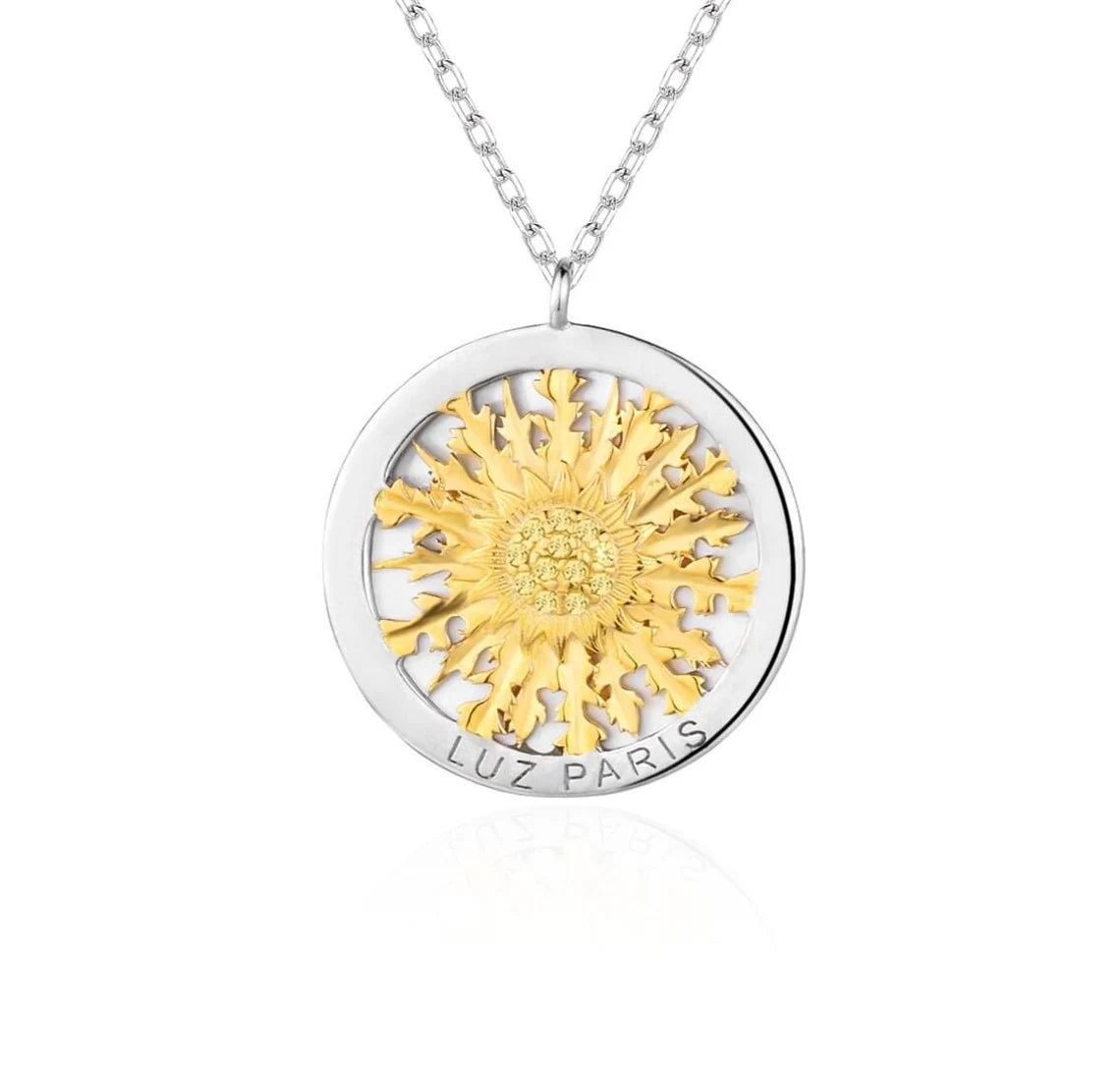 Collar Plata 925mls Eguzkilore bicolor baño Oro 18k | Joyería Vasca | Artesanal | Mitología Vasca (Copia)