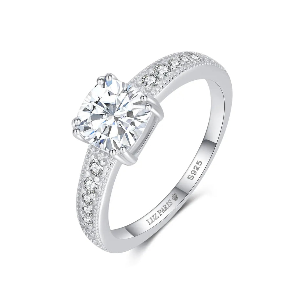 Anillo Plata 925mls Circonita Blanca talla Princesa | Joyería Fina