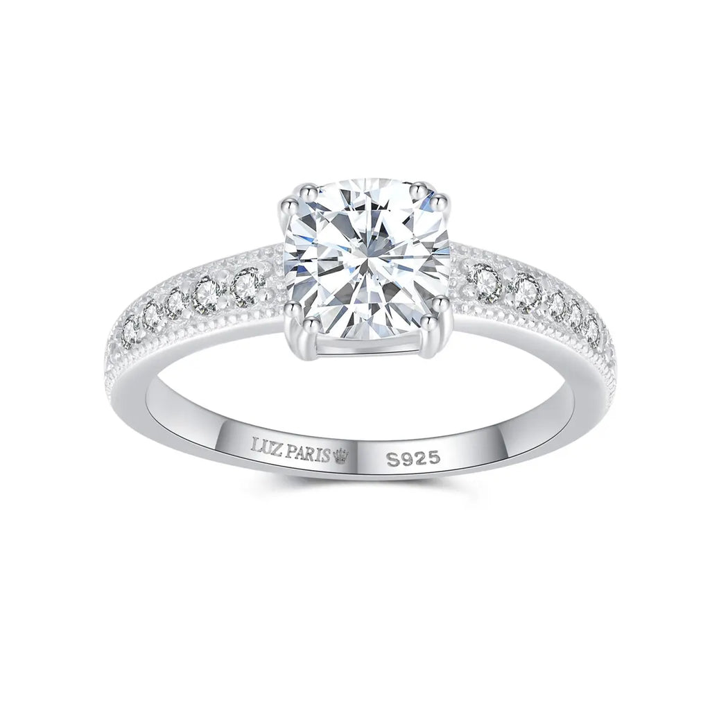 Anillo Plata 925mls Circonita Blanca talla Princesa | Joyería Fina