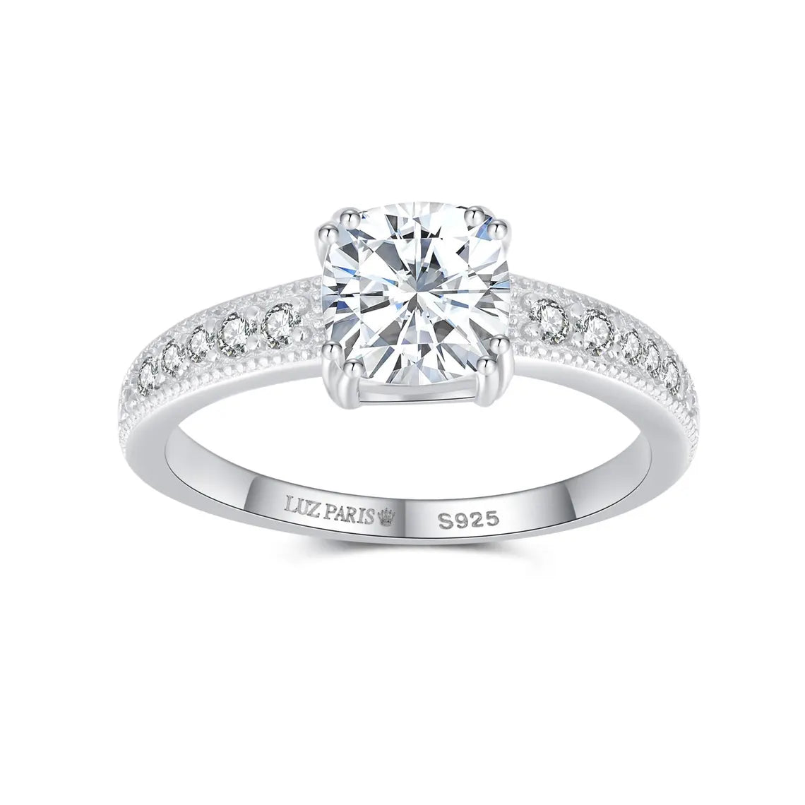 Anillo Plata 925mls Circonita Blanca talla Princesa | Joyería Fina