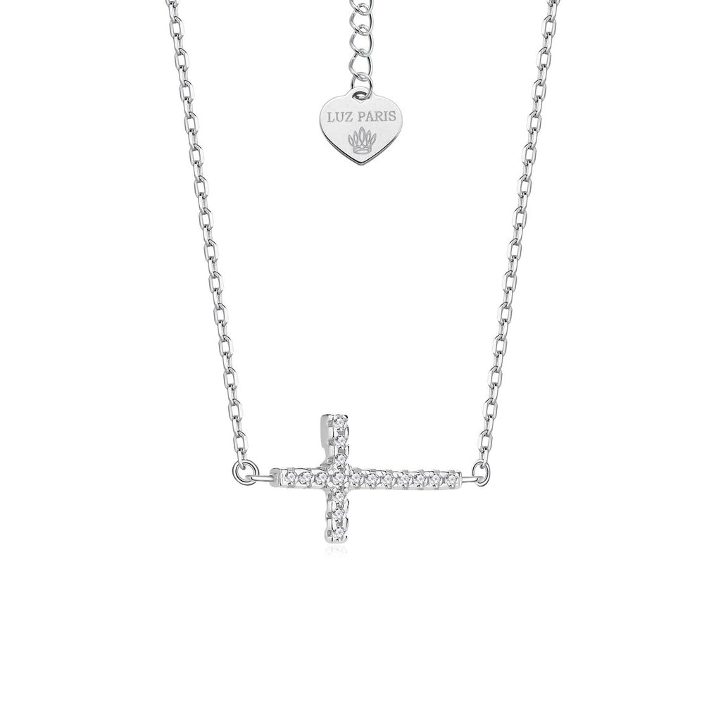 Collar Plata 925mls Cruz Circonitas blancas