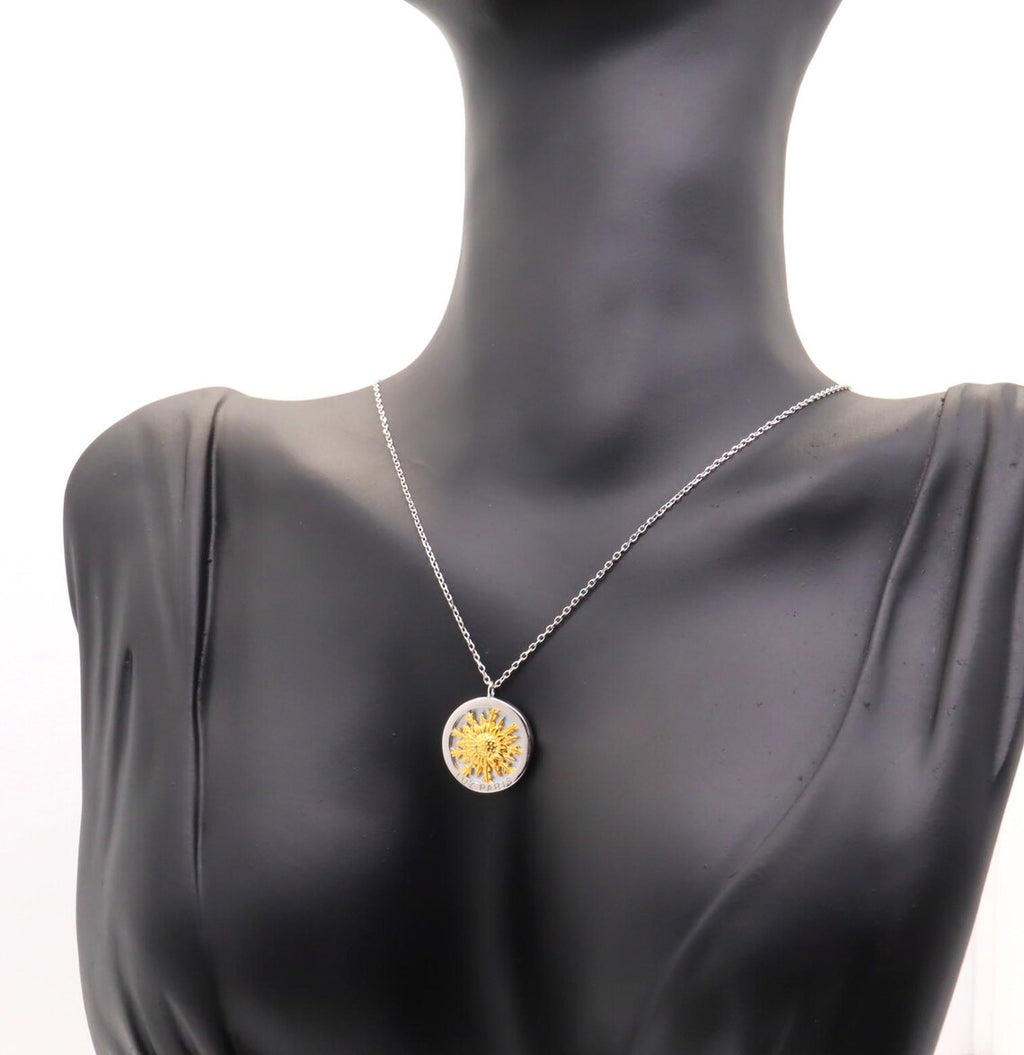 Collar Plata 925mls Eguzkilore bicolor baño Oro 18k | Joyería Vasca | Artesanía | Mitología Vasca