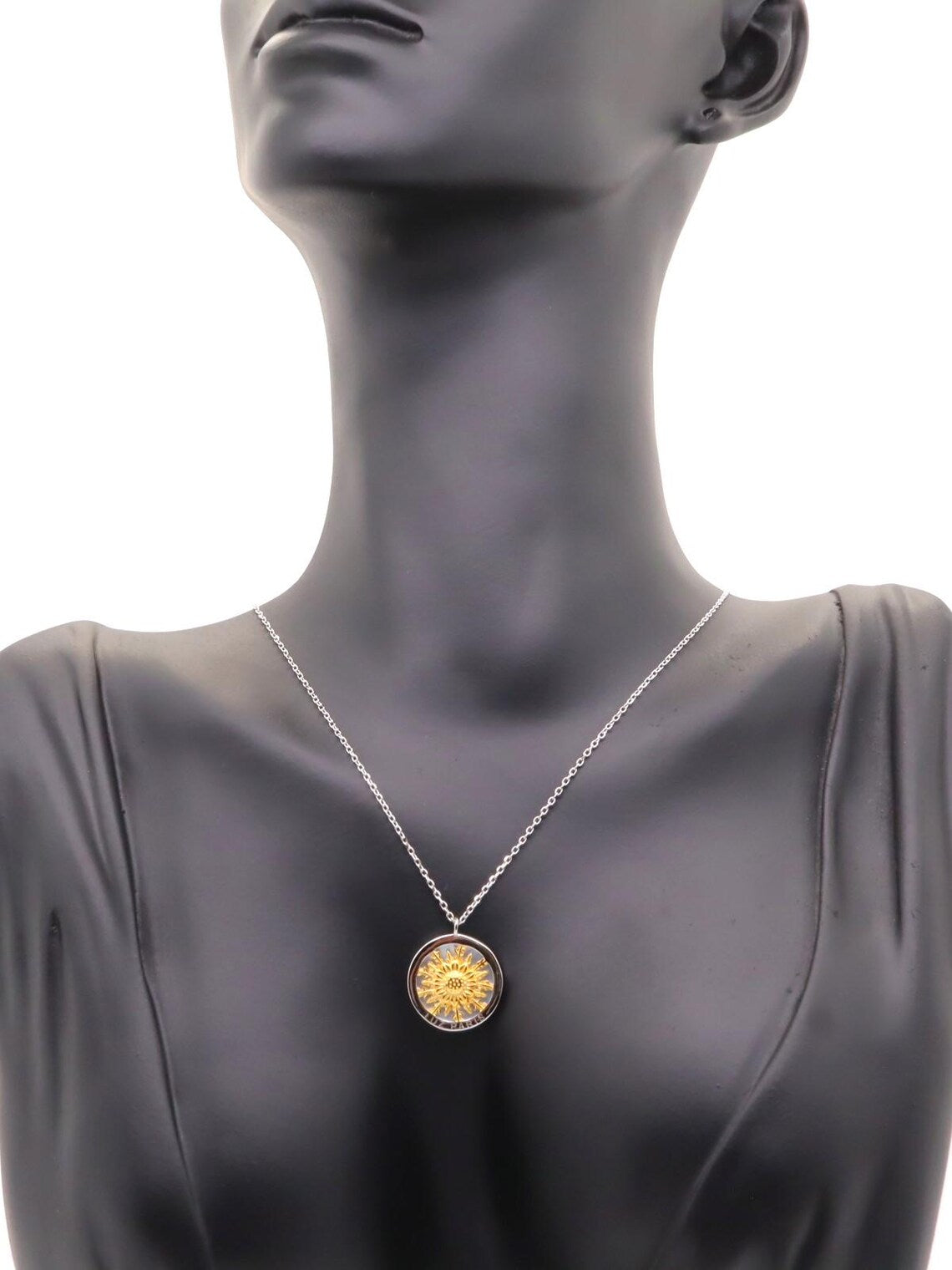 Collar Plata 925mls Eguzkilore bicolor baño Oro 18k | Joyería Vasca | Artesanía | Mitología Vasca