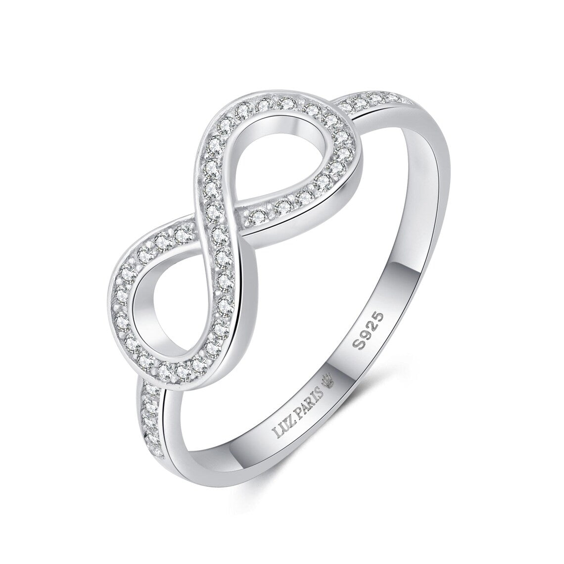 Anillo Plata 925mls Infinito con Circonitas blancas | Joyería Fina