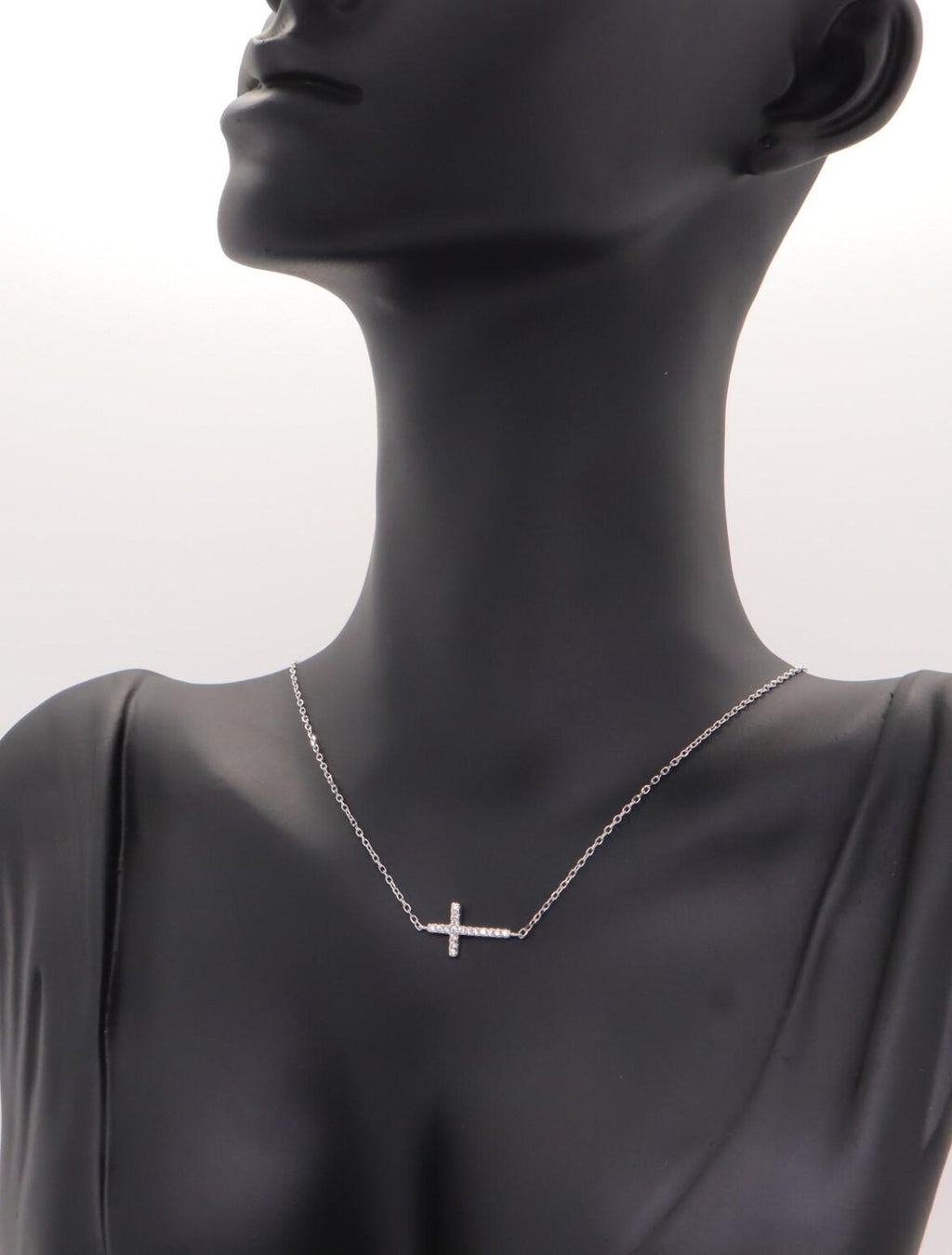 Collar Plata 925mls Cruz Circonitas blancas