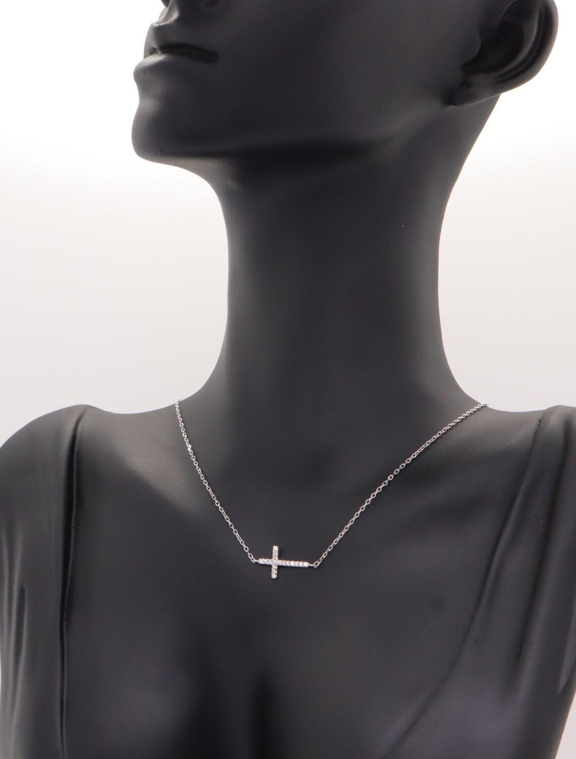 Collar Plata 925mls Cruz Circonitas blancas