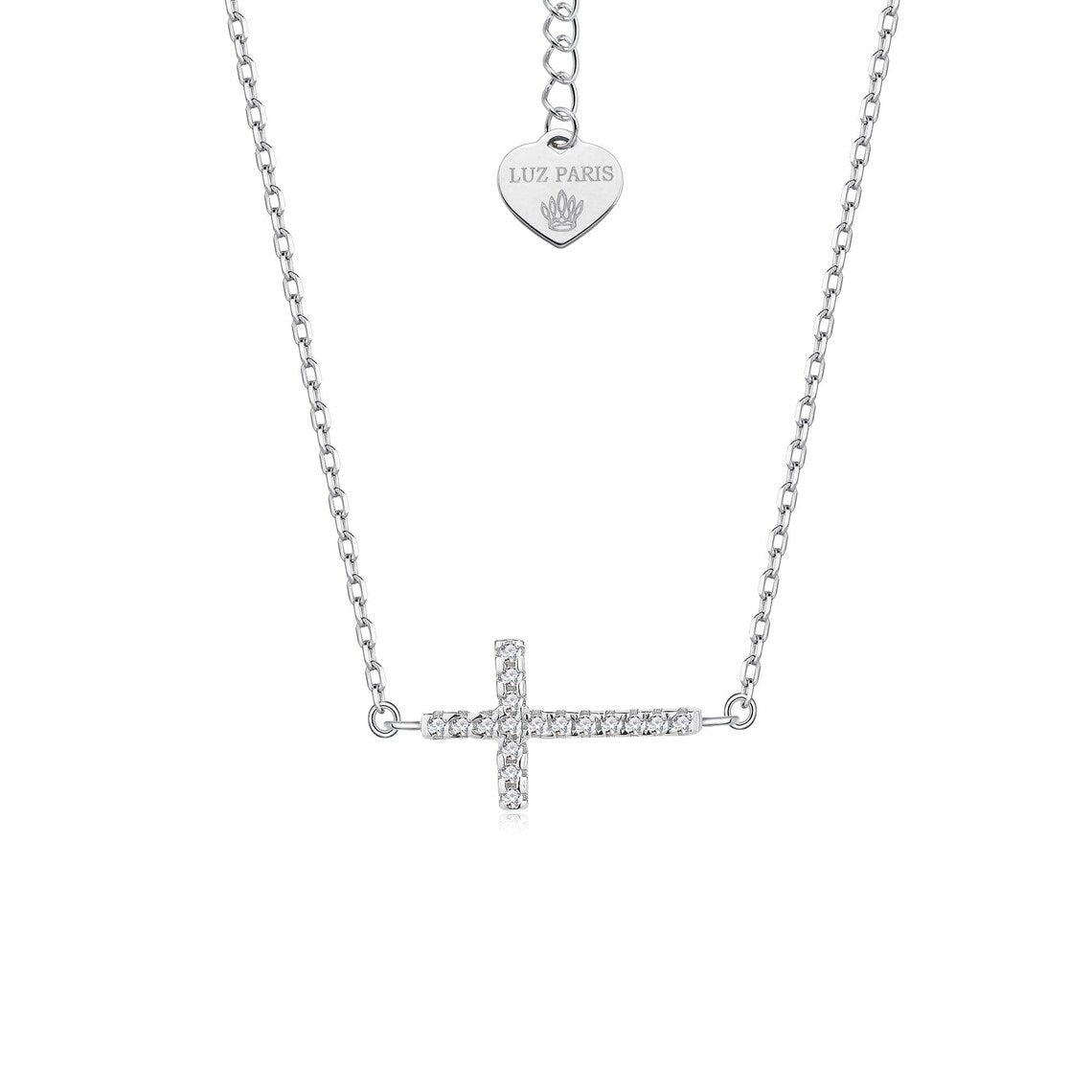 Collar Plata 925mls Cruz Circonitas blancas