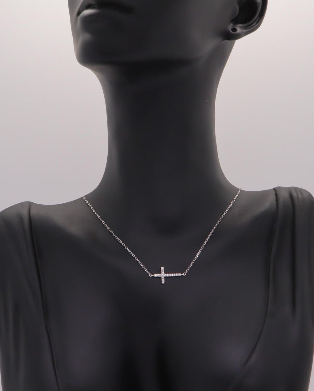 Collar Plata 925mls Cruz Circonitas blancas