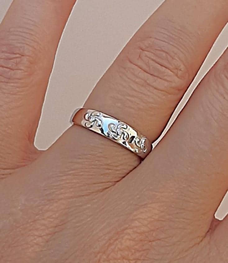 Anillo Plata 925mls Lauburu vasco (6 tallas disponible)