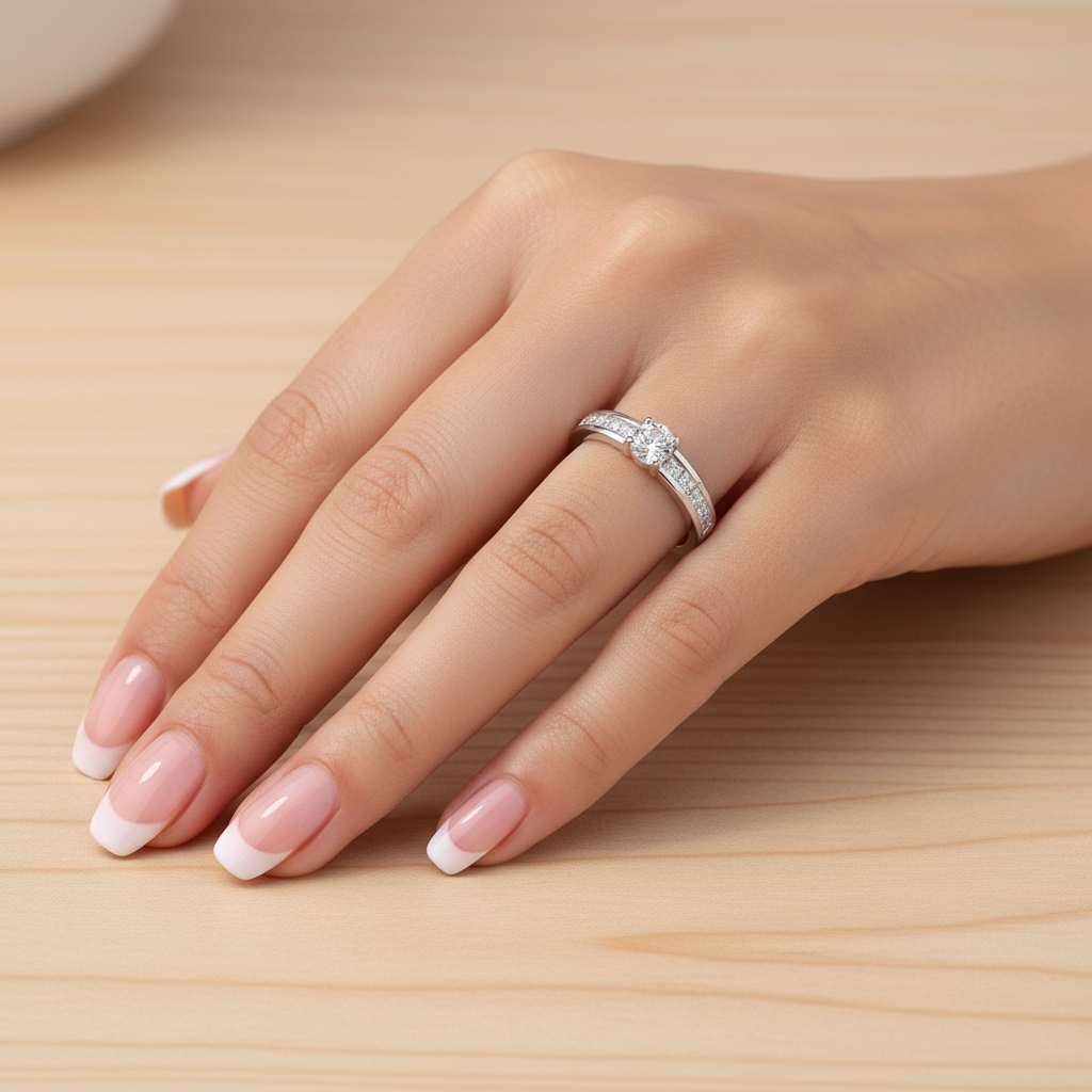 Anillo Plata 925mls Blanco Circonitas