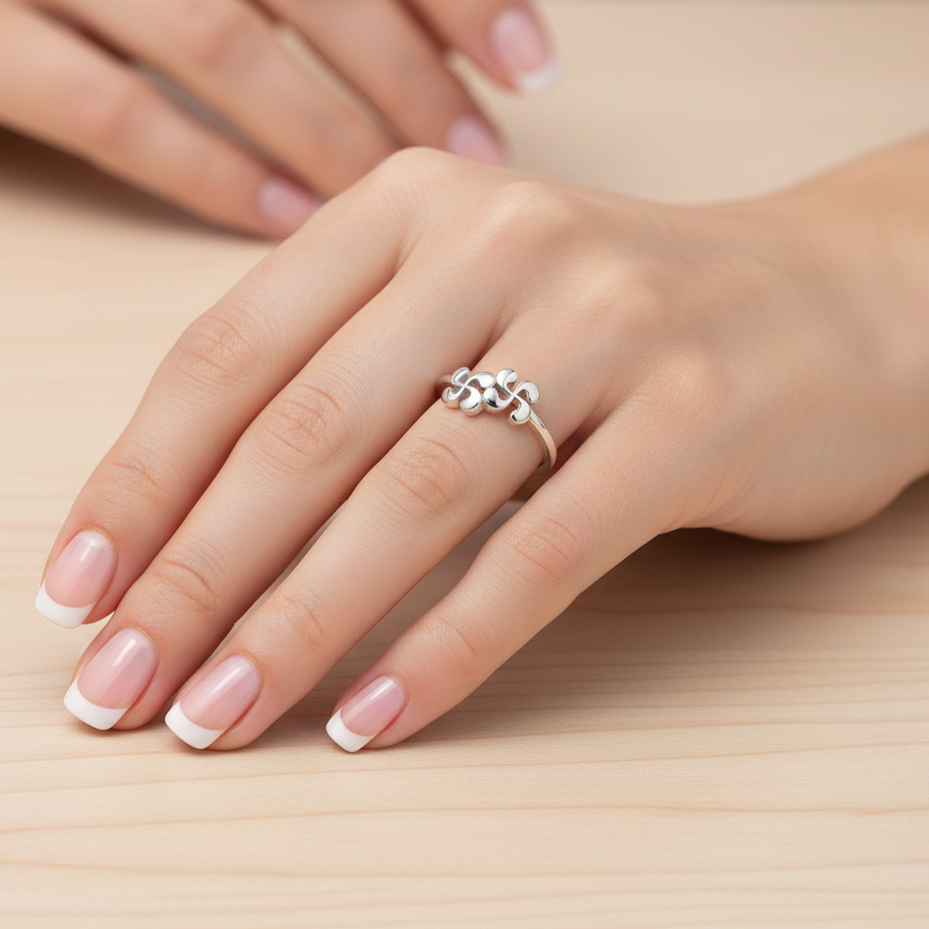 Anillo Plata 925mls Lauburu doble (6 tallas disponible)