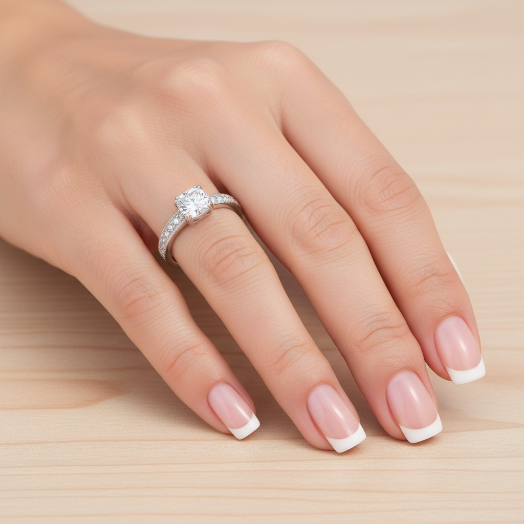 Anillo Plata 925mls Circonita Blanca talla Princesa | Joyería Fina
