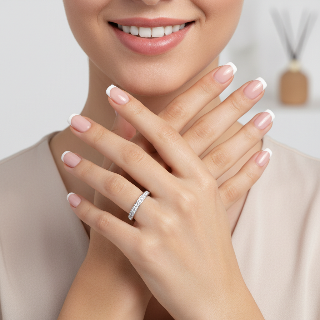 Anillo Plata 925mls Blanco con Circonitas